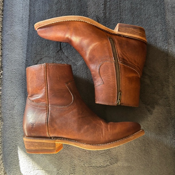 Frye Billy Leather Zip Up Womens Boots Size 9 - Picture 4 of 16
